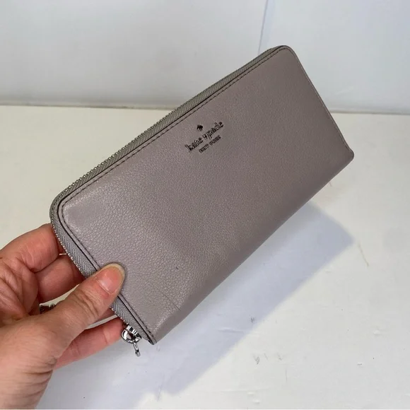 Kate Spade Jackson Zip Around Continental Wallet in Taupe Greige Colorway - Picture 2 of 12